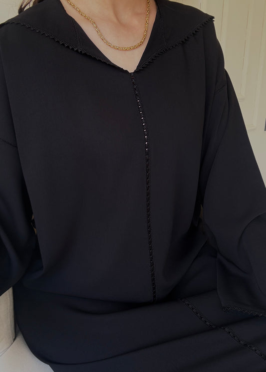 Jellaba gourmette ~ Noir