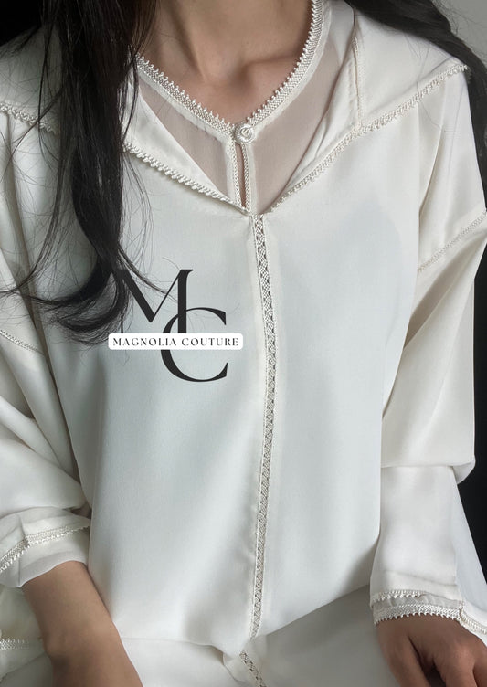 Jellaba Chams ~ blanche