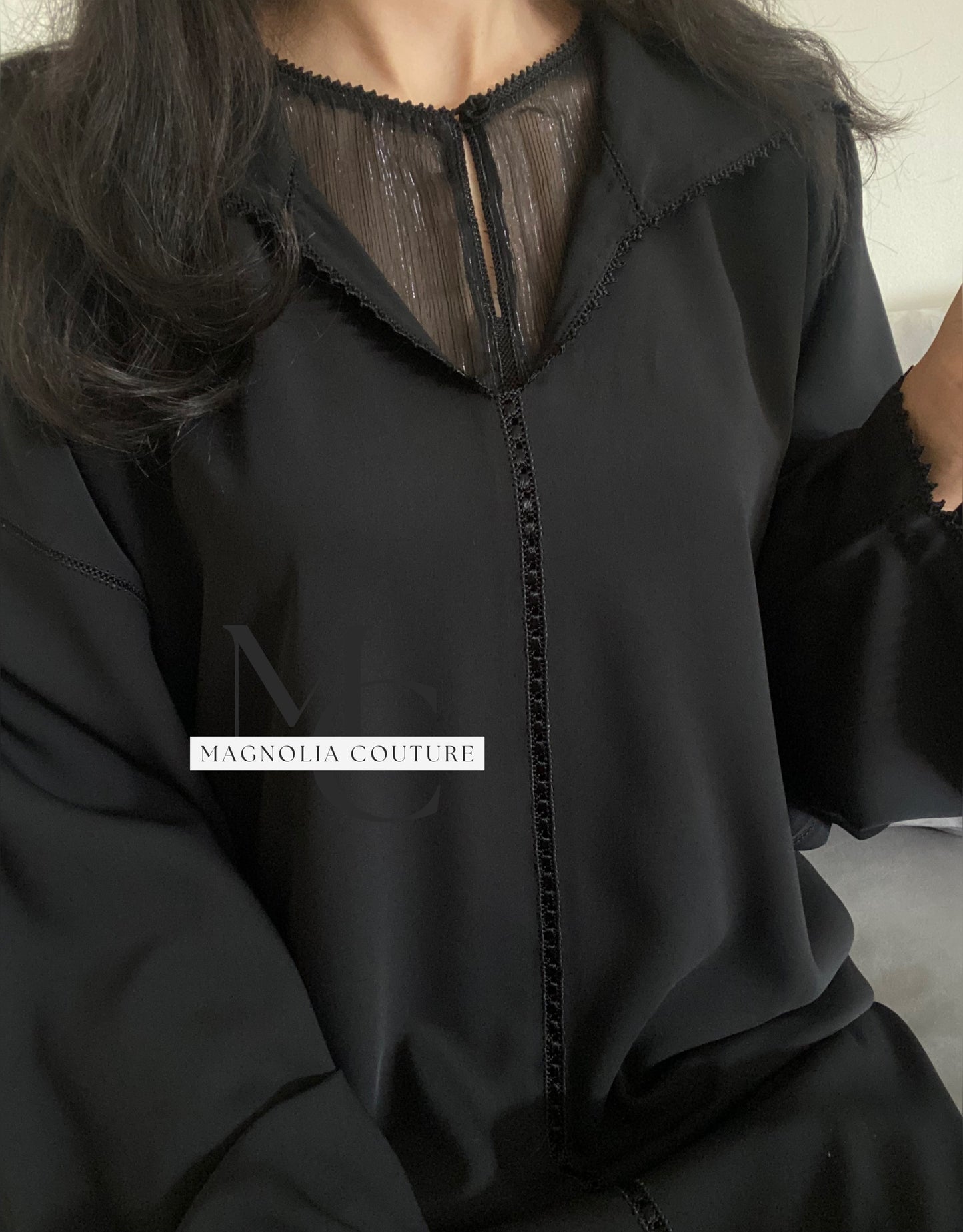 Jellaba gourmette ~ Noir